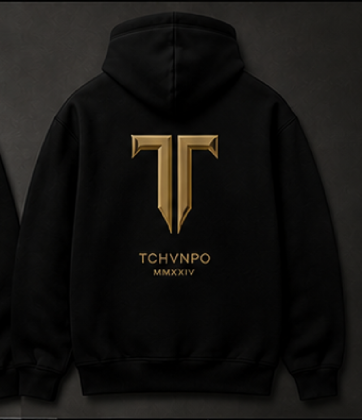 Black hoodie type luxe